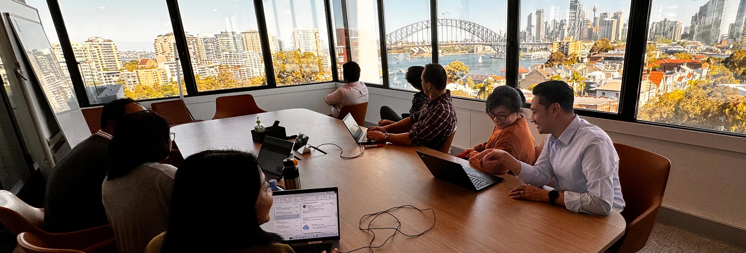 Members of the CES team having a meeting